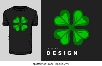 Saint Patrick's Day t-shirt print graphics template vector illustration.