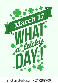 Saint Patrick's day - typographic design