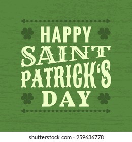 Saint Patrick's day - typographic design