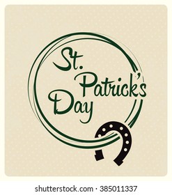 Saint Patrick's Day Typographic Vector Design on Light Background