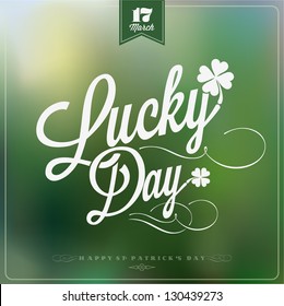 Saint Patrick's Day Typographical Background