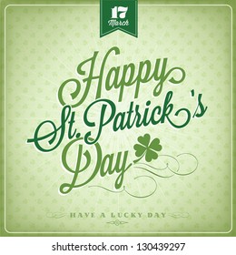 Saint Patrick's Day Typographical Background