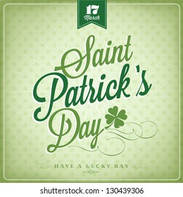 Saint Patrick's Day Typographical Background