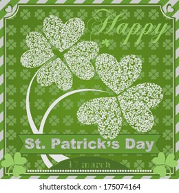 Saint Patrick's Day Typographical Background . Vector Version