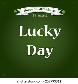 Saint Patrick's Day Typographical Background 