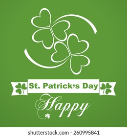 Saint Patrick's Day Typographical Background . Vector Version