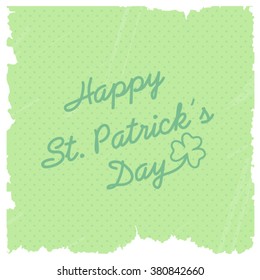Saint Patrick's Day Typographical Background.