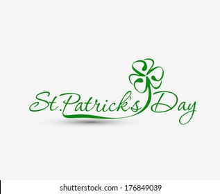 Saint Patrick's Day Typographical Design.