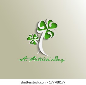 Saint Patrick's Day Typographical Design. 