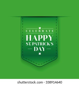 Saint Patrick's Day Typographical ribbon