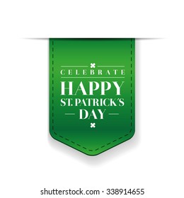 Saint Patrick's Day Typographical ribbon