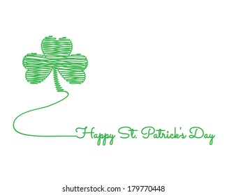 Saint Patrick's Day Typographical Stripe Background