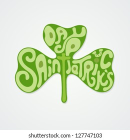 Saint Patrick's Day typography design. Vector illustration.