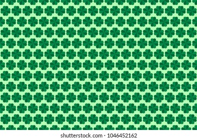 Saint Patrick's Day vector background made of clover. Each piece isolated, easily editable.