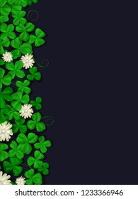 Saint Patrick's Day vector background with copy space