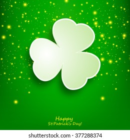 Saint Patrick's Day vector background,banner decorated, shamrock leaves