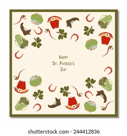Saint Patrick's Day vector card.