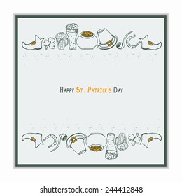 Saint Patrick's Day vector card.