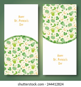 Saint Patrick's Day vector cards.