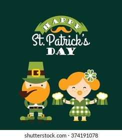 Saint Patrick's Day. Vector flat illustration  for Banners, Flyers, Placards, Posters and other use