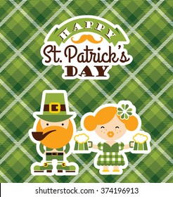 Saint Patrick's Day. Vector flat illustration  for Banners, Flyers, Placards, Posters and other use