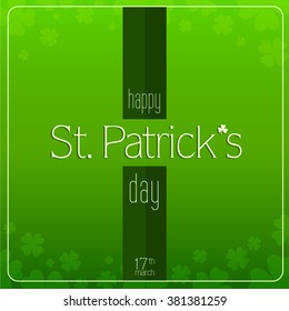 saint patrick's day vector with green background