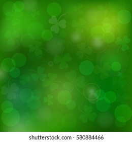 Saint Patrick's day vector green background