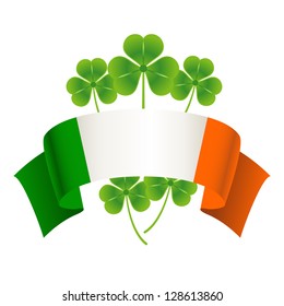 Saint Patrick's Day. Vector holiday concept with Irish national flag.