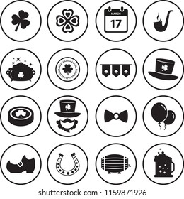 Saint Patricks Day vector icons set