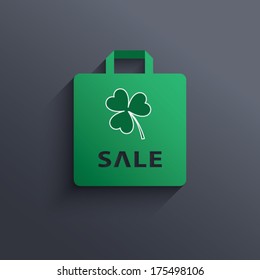 Saint Patrick's day vector illustration with traditional symbols suitable for cards, invitations, etc. Eps10 vector illustration.