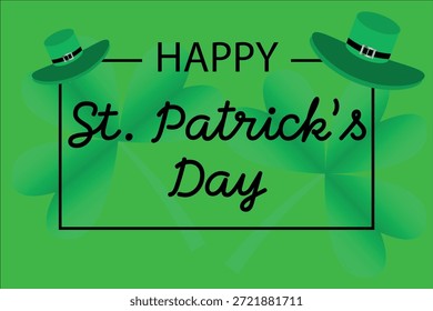 Ilustración vectorial del día de San Patricio con trébol, herradura y símbolos festivos. Diseño de la suerte y la tradición irlandesa para carteles y saludos.