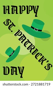 Saint Patrick's Day vector illustration with clover, horseshoe, and festive symbols. Luck and Irish tradition design for posters and greetings.