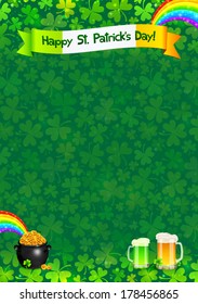 Saint Patrick's day vector poster template