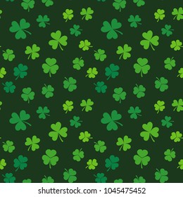 Saint Patrick's day vector seamless pattern or background