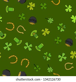 Saint Patrick's Day Vector Seamless