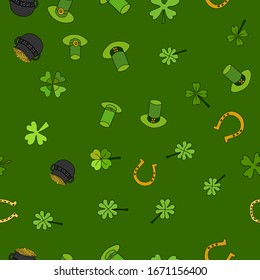 Saint Patrick's Day Vector Seamless