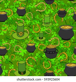 Saint Patrick's Day Vector Seamless Pattern