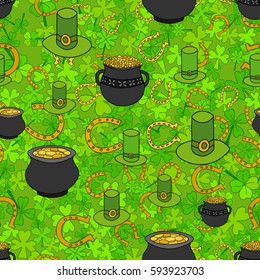 Saint Patrick's Day Vector Seamless Pattern