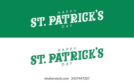 Saint patrick's day. Vector text St. Patrick's Day. Suitable for banners, web, social media, greeting cards etc