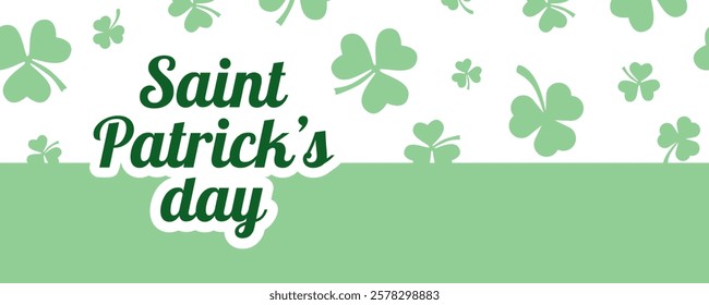 Saint Patrick's Day, vector web banner design.