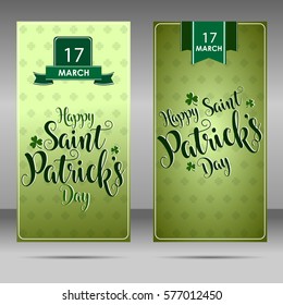 Saint Patrick's Day vintage lettering background art