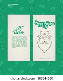 Saint Patrick's Day. Vintage Vector design greetings card or poster. St. Patrick's Day banners. Vector illustration