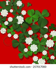 Saint Patrick's Day wallpaper in red and green tones