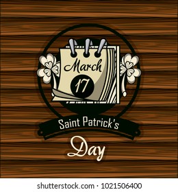 Saint patricks day wooden background