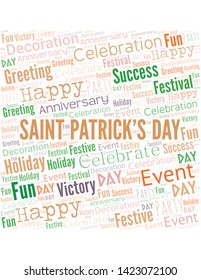 Saint Patrick's Day Word Cloud. Wordcloud Made With Text.