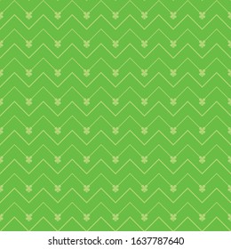 Saint Patricks Day Zig-Zag Pattern. Green Clover Print.