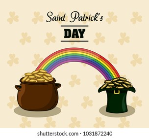 Saint patricks days cartoons card