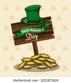 Saint patricks days cartoons card