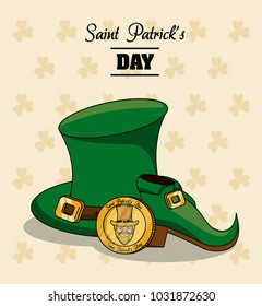 Saint patricks days cartoons card