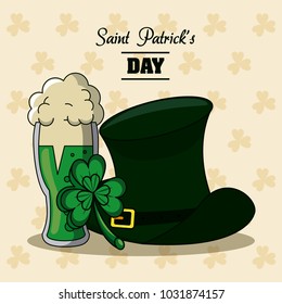 Saint patricks days cartoons card